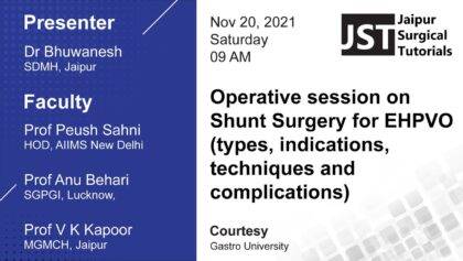 Operative Surgery - Shunt