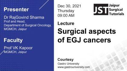 Surgical aspects of EGJ cancers